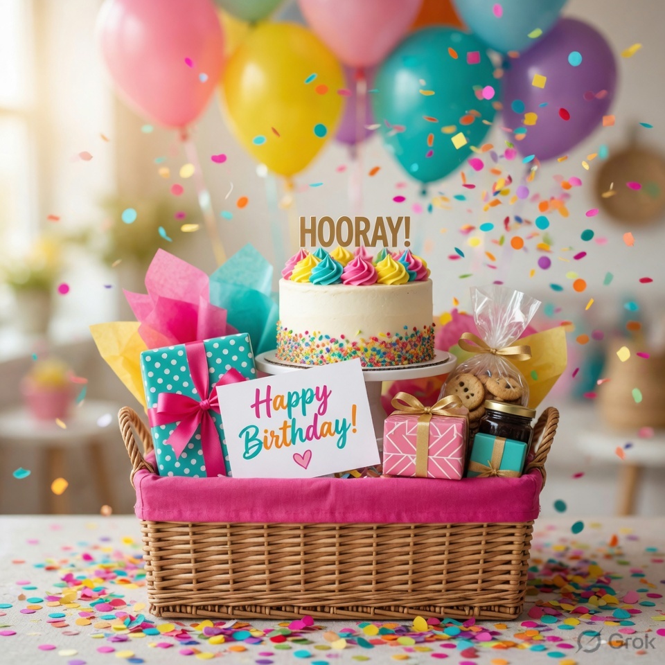 Birthday gift wrapping with colourful bows and celebration styling by Whishess Kota